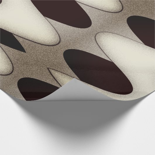 Chocolade Waves Elegant modern design Cadeaupapier (Hoek)