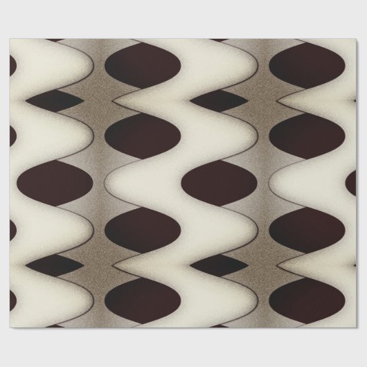 Chocolade Waves Elegant modern design Cadeaupapier (Vlak)