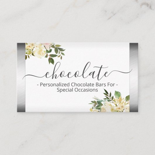 Chocolade Wedding Favor Baby showers Birthdays Visitekaartje (Voorkant)