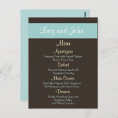 Chocolade Wedding Menu Kaarten (Voorkant / Achterkant)