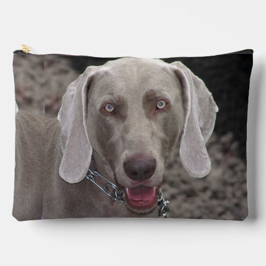Chocolade Weimaraner Etui (Voorkant)