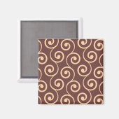chocolade wervelkolom in gouden perzik magneet (Voorkant / Achterkant)