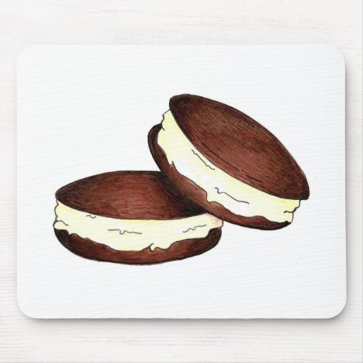 Chocolade Whoopie Pie Pies Dessert Muismat (Voorkant)