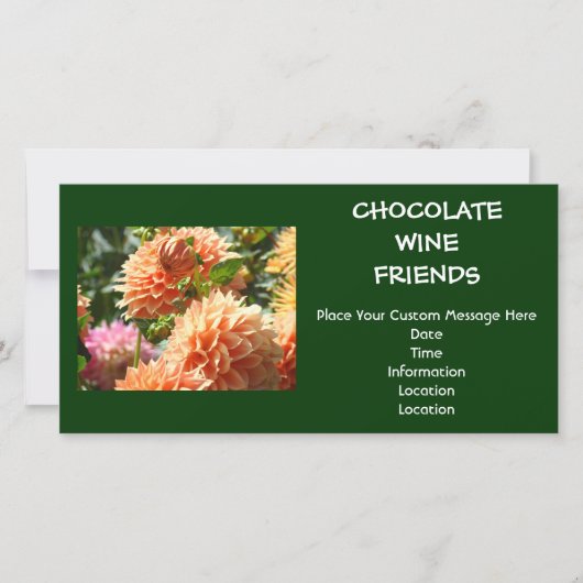 Chocolade Wijn Vrienden Evenement Uitnodigingen aa (Voorkant)