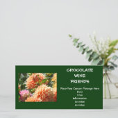 Chocolade Wijn Vrienden Evenement Uitnodigingen aa (Staand voorkant)