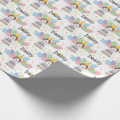 Chocolade Witte Labradoodle Hond Verjaardag Cadeaupapier (Hoek)