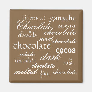 Chocolade Woordcollage Magneet