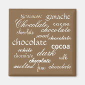 Chocolade Word Collage Magneet (Voorkant)