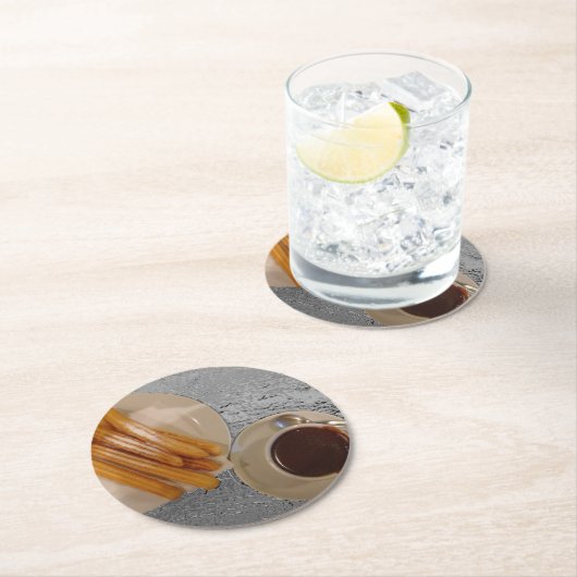 Chocolade y Churros Ronde Kartonnen Onderzetter (Insitu)