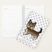 Chocolade Yorkshire Terrier Cartoon Hond & Naam Planner (Display)