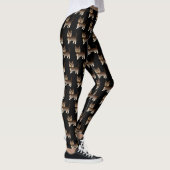 Chocolade Yorkshire Terrier Hond Patroon Leggings (Rechts)
