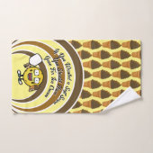 Chocolade Zachte Serve Pickleball Fun Bruin Geel Handdoek (Handdoek)