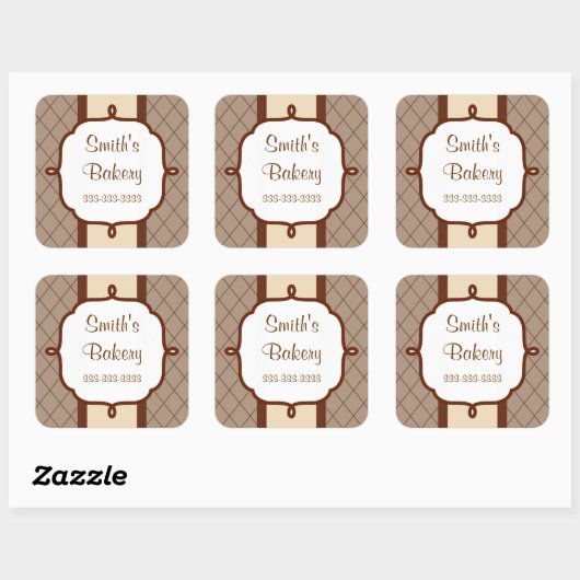 Chocolade Zakelijke Stickers (Vel)