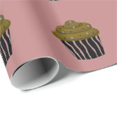 Chocolade Zebra Patroon Cupcakes Cadeaupapier (Rol Hoek)