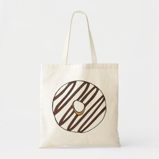 Chocolade Zebra Stripe Donut Doughnut Foodie Tas (Voorkant)