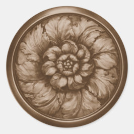 Chocolade Zegel met Vintage Barok Reliëf Look
