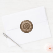 Chocolade Zegel met Vintage Barok Reliëf Look (Envelop)