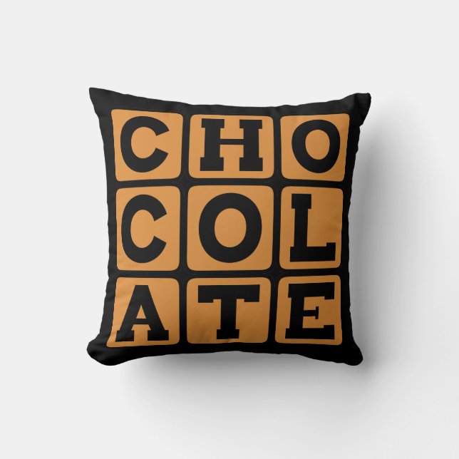 Chocolade, Zoete Dessert Kussen (Voorkant)