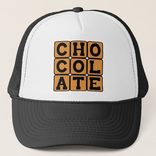 Chocolade, Zoete Dessert Trucker Pet (Voorkant)