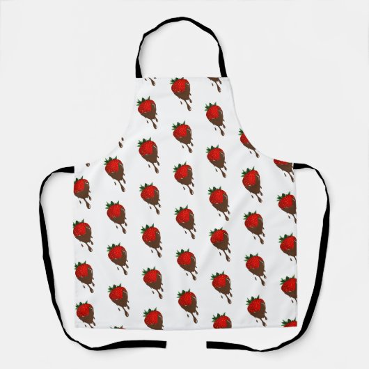 chocoladeaardbeiproep schort (Voorkant)