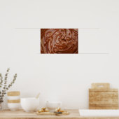 Chocoladeachtergrond Poster (Keuken)