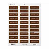 chocoladebakkerijlabels etiket (Full Sheet)