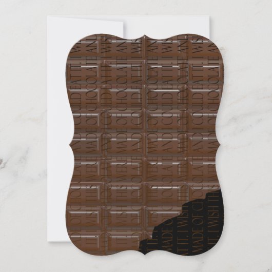 Chocoladebalk Kaart (Voorkant)