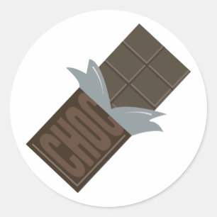 Chocoladebalk Ronde Sticker
