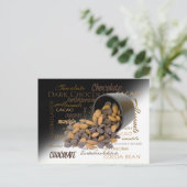 Chocoladebeetjes en amandelen sluiten foto's briefkaart (Staand voorkant)