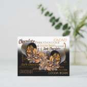 Chocoladebeetjes en amandelen sluiten foto's briefkaart (Staand voorkant)