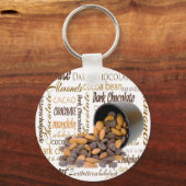 Chocoladebeetjes en amandelen sluiten foto's sleutelhanger (Voorkant)