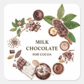 Chocoladeboeket Lijst Vierkante Sticker (Voorkant)