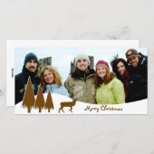 Chocoladebomen en vrolijk kerstfeest feestdagenkaart (Voorkant / Achterkant)