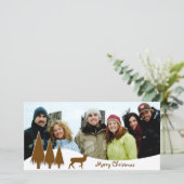 Chocoladebomen en vrolijk kerstfeest feestdagenkaart (Staand voorkant)