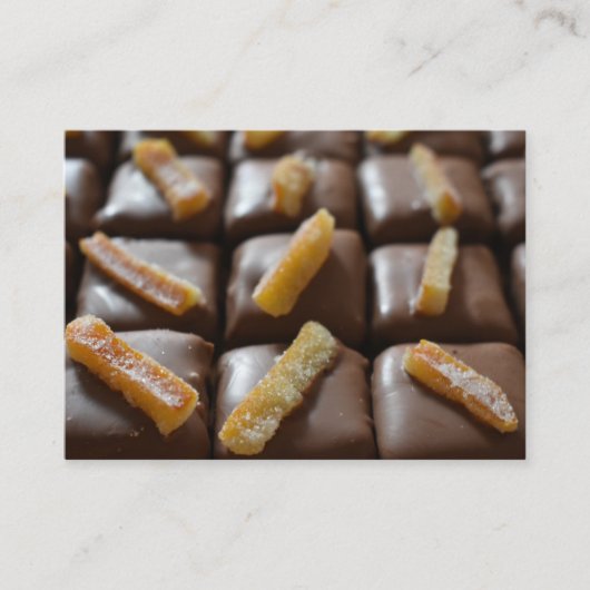 Chocoladebonbonbons Snoep Winkelmodel Visitekaartje (Voorkant)