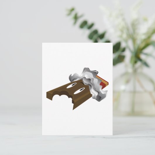 Chocoladeboog - Bite Briefkaart (Staand voorkant)