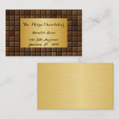 Chocoladeboog met goudLijst Visitekaartje (Voorkant / Achterkant)