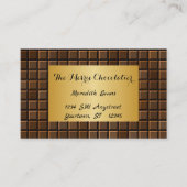 Chocoladeboog met goudLijst Visitekaartje (Voorkant)