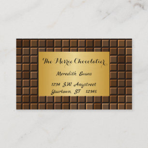 Chocoladeboog met goudLijst Visitekaartje