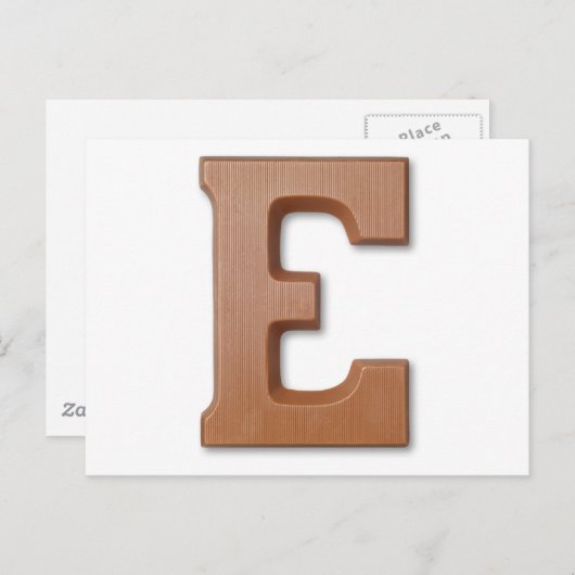 Chocoladebrief E Briefkaart (Voorkant / Achterkant)