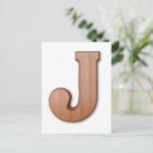 Chocoladebrief J Briefkaart (Staand voorkant)