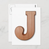 Chocoladebrief J Briefkaart (Voorkant / Achterkant)