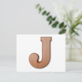 Chocoladebrief J Briefkaart (Staand voorkant)