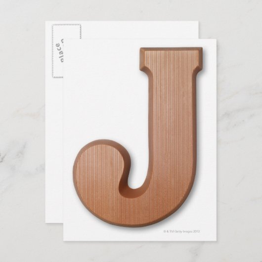 Chocoladebrief j briefkaart (Voorkant / Achterkant)