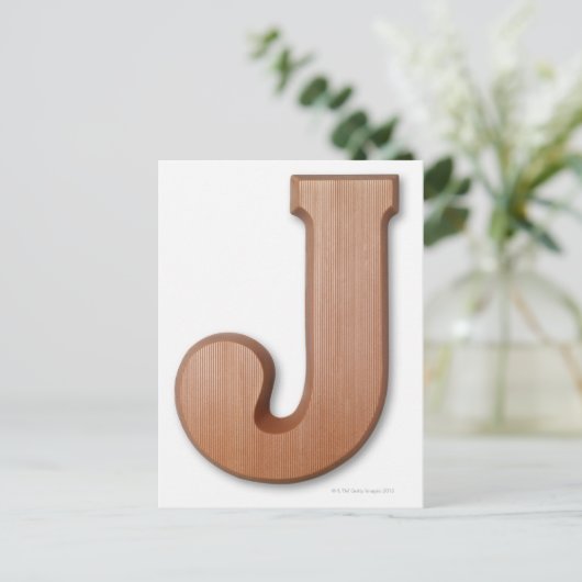 Chocoladebrief j briefkaart (Staand voorkant)