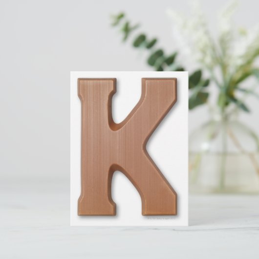 Chocoladebrief k briefkaart (Staand voorkant)