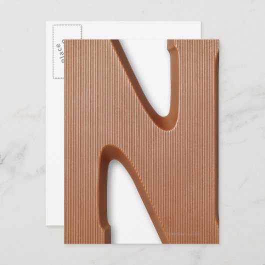 Chocoladebrief n briefkaart (Voorkant / Achterkant)