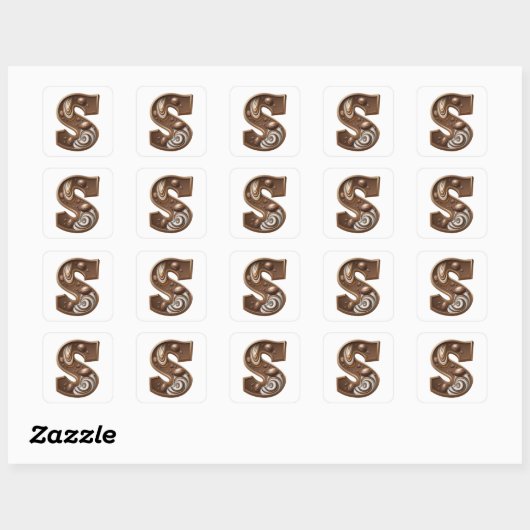 Chocoladebrief S-stickers Vierkante Sticker (Vel)