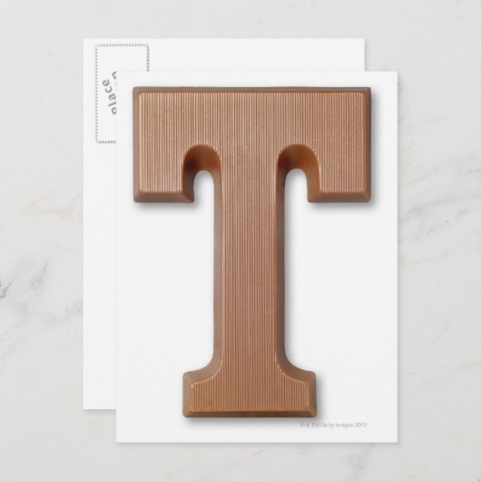 Chocoladebrief t briefkaart (Voorkant / Achterkant)