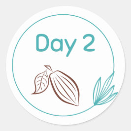Chocoladebroodje Dag 2 Ronde Sticker